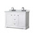 Wyndham WCV232348DWBCMUNOMXX Avery 48 Inch Double Bathroom Vanity in White, White Carrara Marble Countertop, Undermount Oval Sinks, Matte Black Trim
