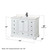 Wyndham WCS202048SWBC2UNSM46 Deborah 48 Inch Single Bathroom Vanity in White, Carrara Cultured Marble Countertop, Undermount Square Sink, Matte Black Trim, 46 Inch Mirror