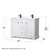 Wyndham WCV232348DWBC2UNSM46 Avery 48 Inch Double Bathroom Vanity in White, Carrara Cultured Marble Countertop, Undermount Square Sinks, Matte Black Trim, 46 Inch Mirror