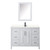 Wyndham WCV252548SWBC2UNSMED Daria 48 Inch Single Bathroom Vanity in White, Carrara Cultured Marble Countertop, Undermount Square Sink, Matte Black Trim, Medicine Cabinet