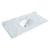Wyndham WCV232348SWBCMUNOM46 Avery 48 Inch Single Bathroom Vanity in White, White Carrara Marble Countertop, Undermount Oval Sink, Matte Black Trim, 46 Inch Mirror
