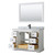 Wyndham WCV232348SWBCMUNSM46 Avery 48 Inch Single Bathroom Vanity in White, White Carrara Marble Countertop, Undermount Square Sink, Matte Black Trim, 46 Inch Mirror