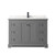 Wyndham WCV232348SGBC2UNSMXX Avery 48 Inch Single Bathroom Vanity in Dark Gray, Carrara Cultured Marble Countertop, Undermount Square Sink, Matte Black Trim