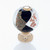 JVJ 24 K Gold Plated 30 mm (1 3/16") Round Glass Door Knob - Gold and Silver on Black - 49824