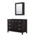 Wyndham WCV252548SEBCXSXXMED Daria 48 Inch Single Bathroom Vanity in Dark Espresso, No Countertop, No Sink, Matte Black Trim, Medicine Cabinet