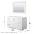 Wyndham WCF292954SWHCXSXXM46 Miranda 54 Inch Single Bathroom Vanity in White, No Countertop, No Sink, Brushed Nickel Trim, 46 Inch Mirror