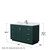 Wyndham WCF292954SGECMUNSMXX Miranda 54 Inch Single Bathroom Vanity in Green, White Carrara Marble Countertop, Undermount Square Sink, Brushed Nickel Trim