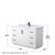 Wyndham WCF292954SWBCMUNSMXX Miranda 54 Inch Single Bathroom Vanity in White, White Carrara Marble Countertop, Undermount Square Sink, Matte Black Trim