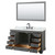 Wyndham WCS202060SGBCMUNOM58 Deborah 60 Inch Single Bathroom Vanity in Dark Gray, White Carrara Marble Countertop, Undermount Oval Sink, Matte Black Trim, 58 Inch Mirror