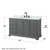Wyndham WCS202060SGBCMUNSM58 Deborah 60 Inch Single Bathroom Vanity in Dark Gray, White Carrara Marble Countertop, Undermount Square Sink, Matte Black Trim, 58 Inch Mirror