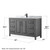 Wyndham WCV252560SGBCMUNSM58 Daria 60 Inch Single Bathroom Vanity in Dark Gray, White Carrara Marble Countertop, Undermount Square Sink, Matte Black Trim, 58 Inch Mirror