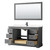 Wyndham WCV232360SGBC2UNSM58 Avery 60 Inch Single Bathroom Vanity in Dark Gray, Carrara Cultured Marble Countertop, Undermount Square Sink, Matte Black Trim, 58 Inch Mirror