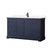 Wyndham WCV232360SBBC2UNSMXX Avery 60 Inch Single Bathroom Vanity in Dark Blue, Carrara Cultured Marble Countertop, Undermount Square Sink, Matte Black Trim