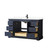 Wyndham WCV232360SBBWCUNSMXX Avery 60 Inch Single Bathroom Vanity in Dark Blue, White Cultured Marble Countertop, Undermount Square Sink, Matte Black Trim