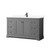 Wyndham WCV232360SGBWCUNSMXX Avery 60 Inch Single Bathroom Vanity in Dark Gray, White Cultured Marble Countertop, Undermount Square Sink, Matte Black Trim