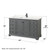 Wyndham WCS202060SGBC2UNSMED Deborah 60 Inch Single Bathroom Vanity in Dark Gray, Carrara Cultured Marble Countertop, Undermount Square Sink, Matte Black Trim, Medicine Cabinet