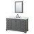 Wyndham WCS202060SGBCMUNSMED Deborah 60 Inch Single Bathroom Vanity in Dark Gray, White Carrara Marble Countertop, Undermount Square Sink, Matte Black Trim, Medicine Cabinet