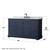 Wyndham WCV232360SBBCMUNOMXX Avery 60 Inch Single Bathroom Vanity in Dark Blue, White Carrara Marble Countertop, Undermount Oval Sink, Matte Black Trim
