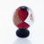 JVJ Oil Rubbed Bronze 30 mm (1 3/16") Round Glass Door Knob - Gold and Silver on Red - 49720