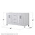 Wyndham WCV252560DWBCXSXXM58 Daria 60 Inch Double Bathroom Vanity in White, No Countertop, No Sink, Matte Black Trim, 58 Inch Mirror