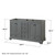 Wyndham WCS202060DGBCXSXXMED Deborah 60 Inch Double Bathroom Vanity in Dark Gray, No Countertop, No Sinks, Matte Black Trim, Medicine Cabinets