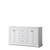 Wyndham WCV232360DWBCXSXXMXX Avery 60 Inch Double Bathroom Vanity in White, No Countertop, No Sinks, Matte Black Trim