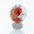 JVJ Polished Nickel 30 mm (1 3/16") Round Glass Door Knob - Gold and Silver on Orange - 49314