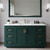 Wyndham WCF292960SGDWCUNSM58 Miranda 60 Inch Single Bathroom Vanity in Green, White Cultured Marble Countertop, Undermount Square Sink, Brushed Gold Trim, 58 Inch Mirror