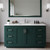 Wyndham WCF292960SGEC2UNSM58 Miranda 60 Inch Single Bathroom Vanity in Green, Carrara Cultured Marble Countertop, Undermount Square Sink, Brushed Nickel Trim, 58 Inch Mirror