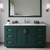 Wyndham WCF292960SGECMUNSM58 Miranda 60 Inch Single Bathroom Vanity in Green, White Carrara Marble Countertop, Undermount Square Sink, Brushed Nickel Trim, 58 Inch Mirror