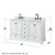 Wyndham WCS202060DWBCMUNOM58 Deborah 60 Inch Double Bathroom Vanity in White, White Carrara Marble Countertop, Undermount Oval Sinks, Matte Black Trim, 58 Inch Mirror