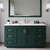 Wyndham WCF292960SGDWCUNSMXX Miranda 60 Inch Single Bathroom Vanity in Green, White Cultured Marble Countertop, Undermount Square Sink, Brushed Gold Trim