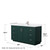 Wyndham WCF292960SGEWCUNSMXX Miranda 60 Inch Single Bathroom Vanity in Green, White Cultured Marble Countertop, Undermount Square Sink, Brushed Nickel Trim