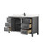 Wyndham WCV252560SGBC2UNSMXX Daria 60 Inch Single Bathroom Vanity in Dark Gray, Carrara Cultured Marble Countertop, Undermount Square Sink, Matte Black Trim