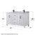 Wyndham WCV252560DWBCMUNSM24 Daria 60 Inch Double Bathroom Vanity in White, White Carrara Marble Countertop, Undermount Square Sinks, Matte Black Trim, 24 Inch Mirrors