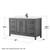 Wyndham WCV252560SGBC2UNSM58 Daria 60 Inch Single Bathroom Vanity in Dark Gray, Carrara Cultured Marble Countertop, Undermount Square Sink, Matte Black Trim, 58 Inch Mirror