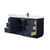 Wyndham WCF292966SBBC2UNSMXX Miranda 66 Inch Single Bathroom Vanity in Dark Blue, Carrara Cultured Marble Countertop, Undermount Square Sink, Matte Black Trim