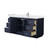 Wyndham WCF292966SBNC2UNSMXX Miranda 66 Inch Single Bathroom Vanity in Dark Blue, Carrara Cultured Marble Countertop, Undermount Square Sink, Brushed Nickel Trim