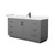 Wyndham WCF292966SGBC2UNSMXX Miranda 66 Inch Single Bathroom Vanity in Dark Gray, Carrara Cultured Marble Countertop, Undermount Square Sink, Matte Black Trim