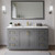 Wyndham WCF292966SGGC2UNSMXX Miranda 66 Inch Single Bathroom Vanity in Dark Gray, Carrara Cultured Marble Countertop, Undermount Square Sink, Brushed Gold Trim