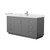 Wyndham WCF292966SKGWCUNSMXX Miranda 66 Inch Single Bathroom Vanity in Dark Gray, White Cultured Marble Countertop, Undermount Square Sink, Brushed Nickel Trim