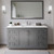 Wyndham WCF292966SKGWCUNSMXX Miranda 66 Inch Single Bathroom Vanity in Dark Gray, White Cultured Marble Countertop, Undermount Square Sink, Brushed Nickel Trim