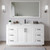Wyndham WCF292966SWBC2UNSMXX Miranda 66 Inch Single Bathroom Vanity in White, Carrara Cultured Marble Countertop, Undermount Square Sink, Matte Black Trim