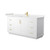 Wyndham WCF292966SWGC2UNSMXX Miranda 66 Inch Single Bathroom Vanity in White, Carrara Cultured Marble Countertop, Undermount Square Sink, Brushed Gold Trim