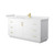 Wyndham WCF292966SWGWCUNSMXX Miranda 66 Inch Single Bathroom Vanity in White, White Cultured Marble Countertop, Undermount Square Sink, Brushed Gold Trim
