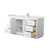 Wyndham WCF292966SWGWCUNSMXX Miranda 66 Inch Single Bathroom Vanity in White, White Cultured Marble Countertop, Undermount Square Sink, Brushed Gold Trim