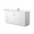 Wyndham WCF292966SWHC2UNSMXX Miranda 66 Inch Single Bathroom Vanity in White, Carrara Cultured Marble Countertop, Undermount Square Sink, Brushed Nickel Trim