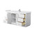 Wyndham WCF292966SWHWCUNSMXX Miranda 66 Inch Single Bathroom Vanity in White, White Cultured Marble Countertop, Undermount Square Sink, Brushed Nickel Trim