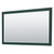 Wyndham WCF292966DGEC2UNSM58 Miranda 66 Inch Double Bathroom Vanity in Green, Carrara Cultured Marble Countertop, Undermount Square Sinks, Brushed Nickel Trim, 58 Inch Mirror