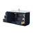 Wyndham WCF292966SBLCMUNSMXX Miranda 66 Inch Single Bathroom Vanity in Dark Blue, White Carrara Marble Countertop, Undermount Square Sink, Brushed Gold Trim